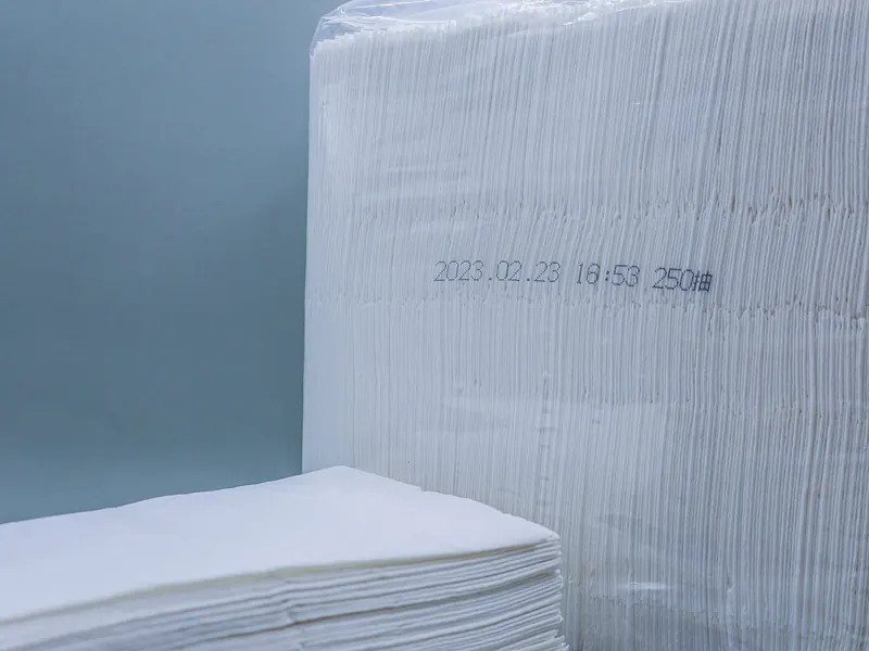 Stacks of 2-ply dinner napkins